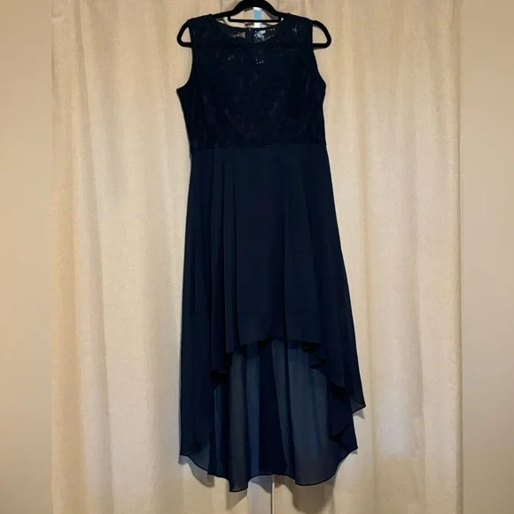 Dresses | Navy Blue Hilow Bridesmaid Dress Size Xxl | Poshmark